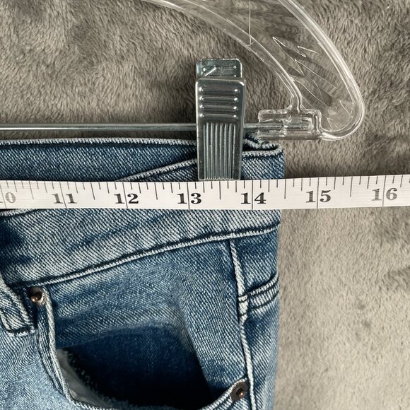 Melville Jeans Women’s 24 Light Wash Distressed Button Fly Cotton Y2K Straight - Picture 6 of 7